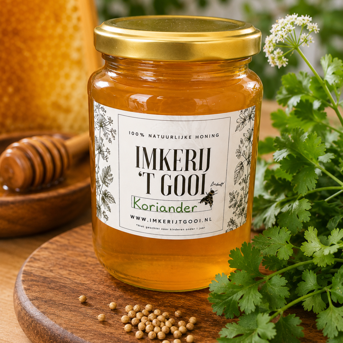 Korianderhoning - 450 gram – 100% puur & koud geslingerd